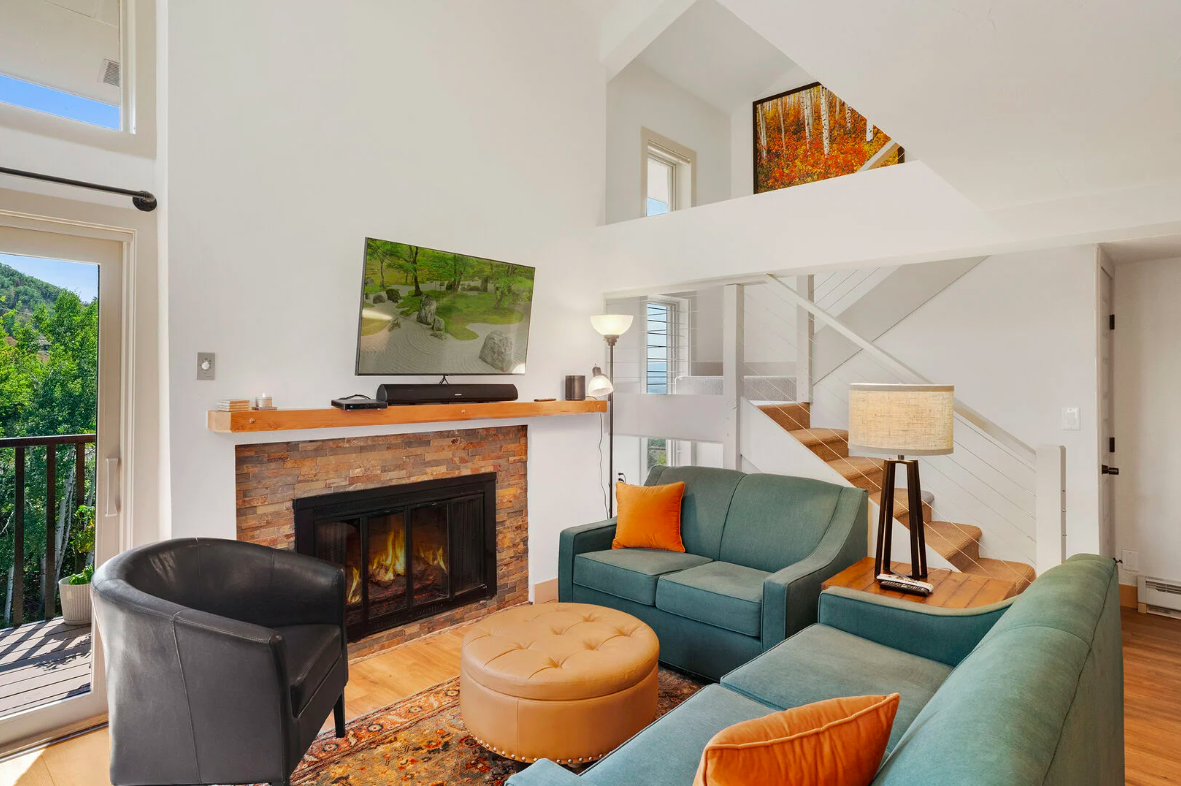 Living room in our Steamboat Springs, Colorado Rental