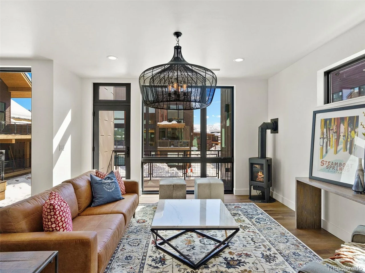 living room in one of our Steamboat Springs, CO houses for rent